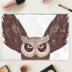 Owl Bird Feathers Cosmetic Bag (xxl) by Sarkoni