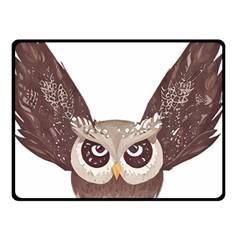 Owl Bird Feathers Two Sides Fleece Blanket (small) by Sarkoni