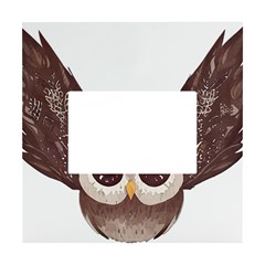 Owl Bird Feathers White Box Photo Frame 4  X 6 