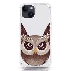 Owl Bird Feathers Iphone 14 Tpu Uv Print Case by Sarkoni