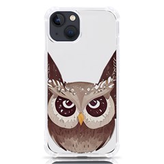 Owl Bird Feathers Iphone 13 Tpu Uv Print Case by Sarkoni