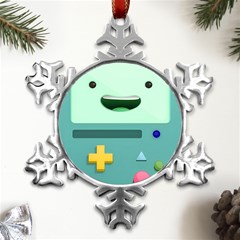 Bmo Adventure Time Metal Small Snowflake Ornament by Bedest