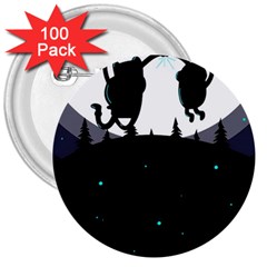 Cartoon  Adventure Time 3  Buttons (100 Pack)  by Bedest