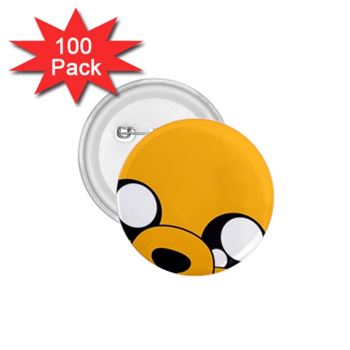 Adventure Time Cartoon Face Funny Happy Toon 1.75  Buttons (100 pack) 