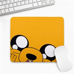 Adventure Time Cartoon Face Funny Happy Toon Large Mousepad by Bedest