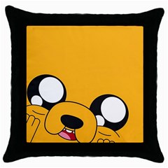 Adventure Time Cartoon Face Funny Happy Toon Throw Pillow Case (black) by Bedest