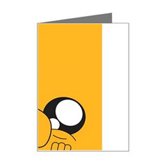 Adventure Time Cartoon Face Funny Happy Toon Mini Greeting Card by Bedest