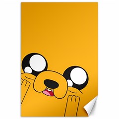 Adventure Time Cartoon Face Funny Happy Toon Canvas 24  X 36  by Bedest