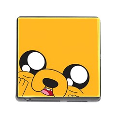 Adventure Time Cartoon Face Funny Happy Toon Memory Card Reader (square 5 Slot) by Bedest