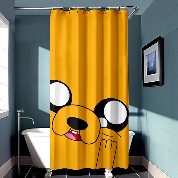 Adventure Time Cartoon Face Funny Happy Toon Shower Curtain 36  x 72  (Stall) 