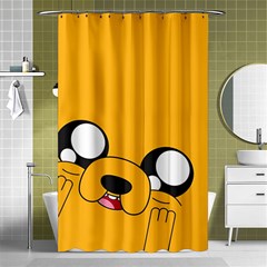 Adventure Time Cartoon Face Funny Happy Toon Shower Curtain 48  X 72  (small)  by Bedest