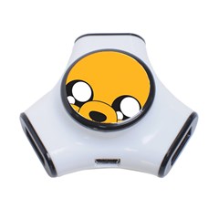 Adventure Time Cartoon Face Funny Happy Toon 3-port Usb Hub by Bedest