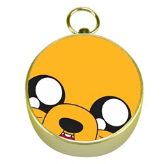 Adventure Time Cartoon Face Funny Happy Toon Gold Compasses by Bedest