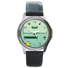 Adventure Time Bmo Beemo Green Round Metal Watch by Bedest