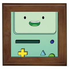 Adventure Time Bmo Beemo Green Framed Tile by Bedest