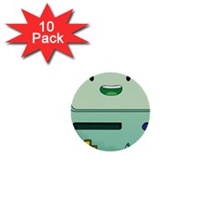 Adventure Time Bmo Beemo Green 1  Mini Buttons (10 Pack)  by Bedest