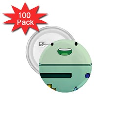 Adventure Time Bmo Beemo Green 1 75  Buttons (100 Pack)  by Bedest