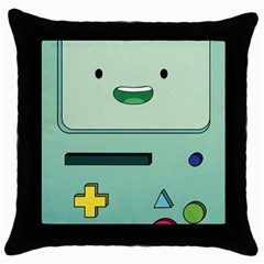 Adventure Time Bmo Beemo Green Throw Pillow Case (black) by Bedest