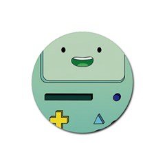 Adventure Time Bmo Beemo Green Rubber Coaster (round) by Bedest