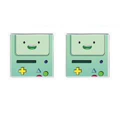 Adventure Time Bmo Beemo Green Cufflinks (square) by Bedest