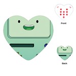 Adventure Time Bmo Beemo Green Playing Cards Single Design (Heart) Front