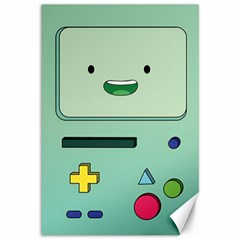 Adventure Time Bmo Beemo Green Canvas 12  X 18  by Bedest