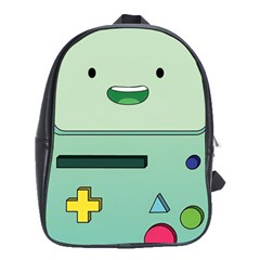 Adventure Time Bmo Beemo Green School Bag (xl) by Bedest