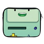 Adventure Time Bmo Beemo Green Apple iPad 2/3/4 Zipper Cases Front