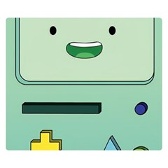 Adventure Time Bmo Beemo Green Two Sides Premium Plush Fleece Blanket (small) by Bedest