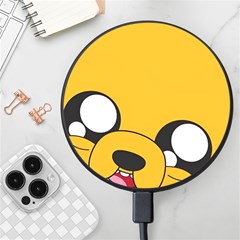 Adventure Time Cartoon Face Funny Happy Toon Wireless Fast Charger(black) by Bedest