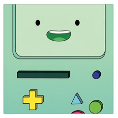 Adventure Time Bmo Beemo Green Square Satin Scarf (36  X 36 ) by Bedest