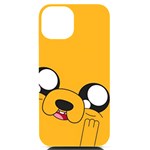 Adventure Time Cartoon Face Funny Happy Toon iPhone 14 Black UV Print Case Front