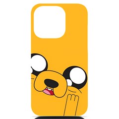 Adventure Time Cartoon Face Funny Happy Toon Iphone 14 Pro Black Uv Print Case by Bedest