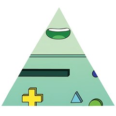 Adventure Time Bmo Beemo Green Wooden Puzzle Triangle by Bedest