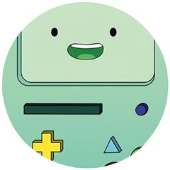 Adventure Time Bmo Beemo Green Wooden Puzzle Round by Bedest