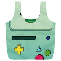 Adventure Time Bmo Beemo Green Full Print Recycle Bag (xxxl) by Bedest