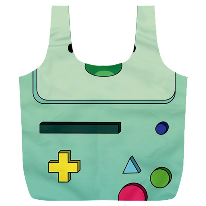 Adventure Time Bmo Beemo Green Full Print Recycle Bag (XXXL)