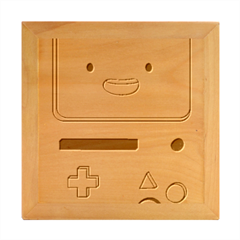 Adventure Time Bmo Beemo Green Wood Photo Frame Cube by Bedest