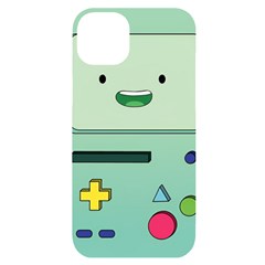 Adventure Time Bmo Beemo Green Iphone 14 Plus Black Uv Print Case by Bedest