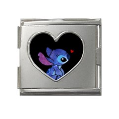 Stitch Love Cartoon Cute Space Mega Link Heart Italian Charm (18mm) by Bedest