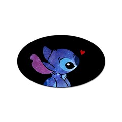 Stitch Love Cartoon Cute Space Sticker (oval) by Bedest