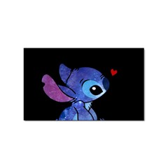 Stitch Love Cartoon Cute Space Sticker (rectangular) by Bedest