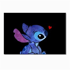 Stitch Love Cartoon Cute Space Postcards 5  X 7  (pkg Of 10) by Bedest