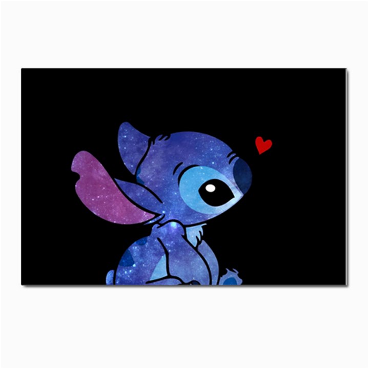 Stitch Love Cartoon Cute Space Postcards 5  x 7  (Pkg of 10)