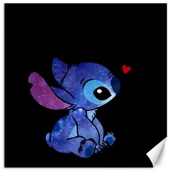 Stitch Love Cartoon Cute Space Canvas 16  X 16  by Bedest