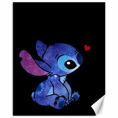 Stitch Love Cartoon Cute Space Canvas 11  X 14  by Bedest