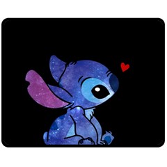 Stitch Love Cartoon Cute Space Fleece Blanket (medium) by Bedest