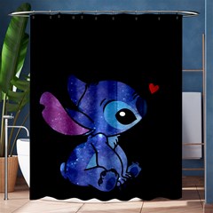 Stitch Love Cartoon Cute Space Shower Curtain 60  X 72  (medium)  by Bedest