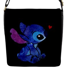 Stitch Love Cartoon Cute Space Flap Closure Messenger Bag (s) by Bedest