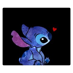 Stitch Love Cartoon Cute Space Two Sides Premium Plush Fleece Blanket (small) by Bedest